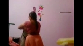 Aunty removing saree and blouse