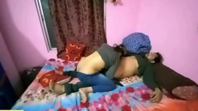 Hot Indian cheating wife having sex with secret friend ! Husband not home today!