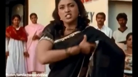 Roja removing her saree in public hot and horny boobs and navel show !!!