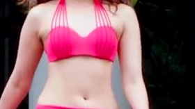 &lpar;Edit zoom slow motion&rpar; Indian actress Tamannaah Bhatia hot boobs navel in bikini and blouse in F2   legs boobs cleavage That is Mahalakshmi