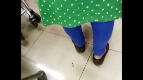 Punjabi fat ass in a shopping mall
