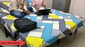 Hotty jiya sharma fucked hard by her boyfriend in her hostel room with load moaning l Clear hindi voice l With dirty talk