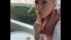 I fingered myself to orgasm on a public hotel balcony in Mallorca&excl;