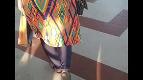 Big Indian aunty ass walking