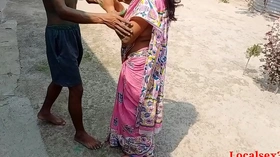 Pink Saree Beautiful Bengali Bhabi Sex In A Holi(Official video By Localsex31)