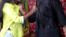 Father punish and fucks his two(2)daughters elder daughter and small daughter, Inside father own tent at the fair, with a clear Hindi voice