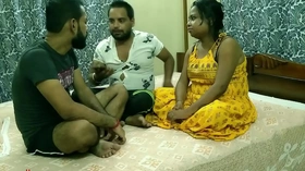 Indian hot Girlfriend shared with desi friend for money:: With Hindi audio